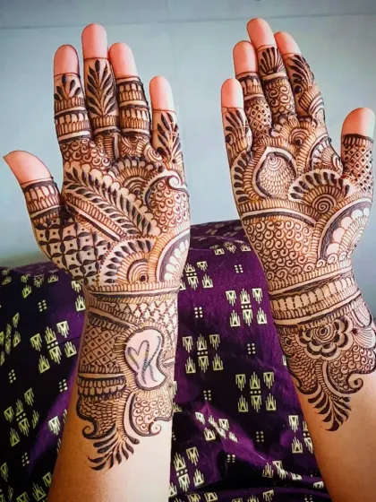 A festive design featuring the initial "K" in a heart, perfect for Karva Chauth or an anniversary.