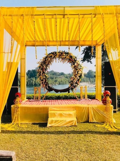 Vibrant Haldi & Mehndi Decor photo 4