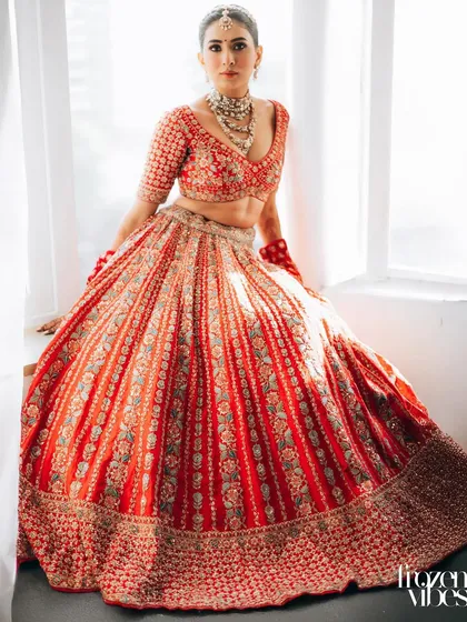 A bridal portrait that is both elegant and powerful. I use natural light to capture the bride's radiance and the intricate details of her attire, creating a timeless memory of her on the big day.
