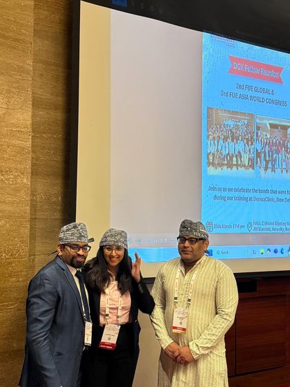 Posing with another one of our fellows at the alumni meet. We are proud to see the surgeons we have trained succeed in their own practices.