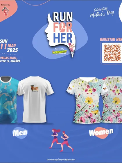 The exclusive event T-shirts for our Run For Her 2025, with unique designs for both men and women to wear with pride.