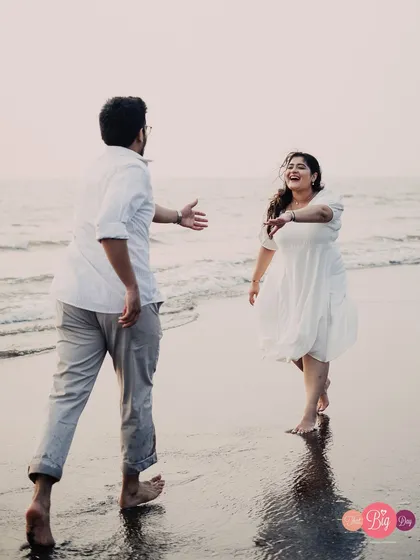 That beautiful moment of running into each other's arms on the beach. We live for capturing these candid, heartfelt interactions.