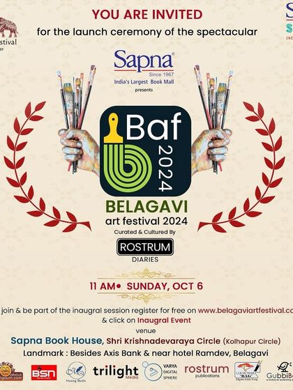 Our official invitation to the Belagavi Art Festival 2024. We believe art brings everyone together and were proud to host the inaugural ceremony, providing a space for the local creative community to connect and share their passion.