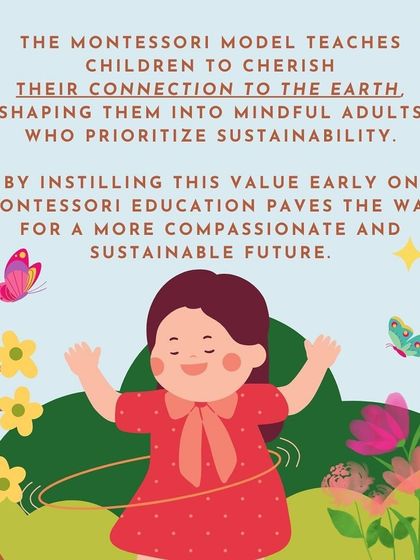 This series of infographics explains the importance of nature in Montessori education, from fostering a connection to the earth to promoting sustainability and independent learning through outdoor play.