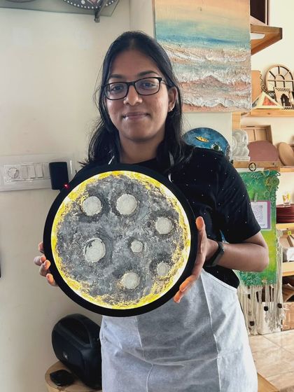 ArtDelight Group - Art Parties & Private Events Glow-in-the-Dark Moon Lamp Workshops photo 11