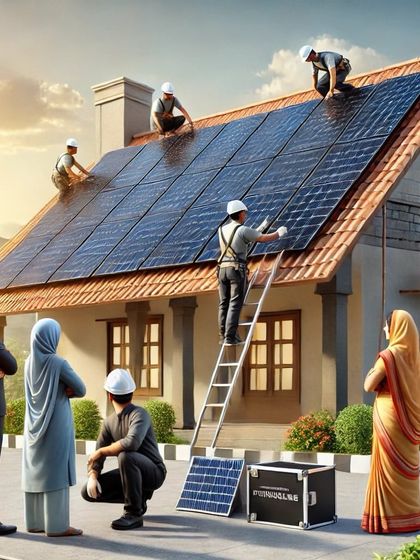 A family watching as their home is transformed with solar power. I make sure my clients are part of the journey, understanding the process as we install their high-efficiency black monocrystalline panels.