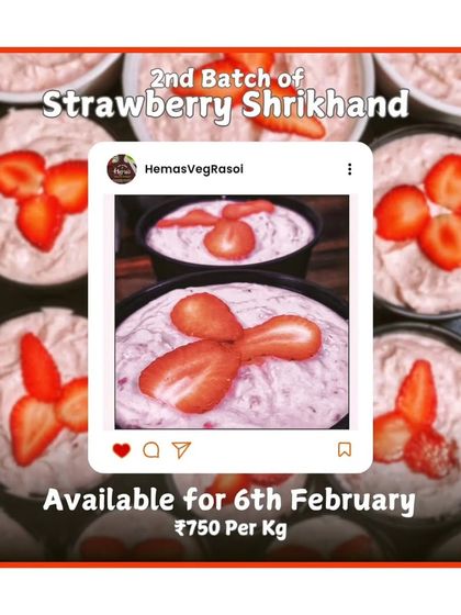 I was so happy that the first batch of my homemade Strawberry Shrikhand was sold out in just two days. This post was to announce the second batch for all the foodies who missed out.