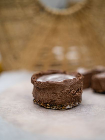 A close-up of the delicious chocolate dessert from our Cacao Supper Club. Each course was centered around Pascati cacao and dark chocolate.
