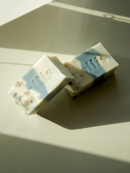 My latest creation, a blend of lemongrass, lavender, and clary sage with a beautiful terrazzo effect.