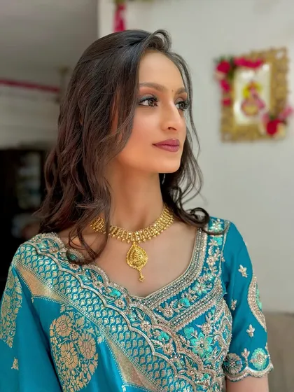 A beautiful portrait of the bride, looking elegant and poised.