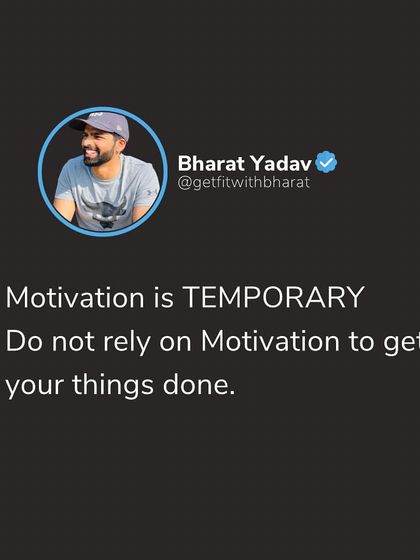 Motivation comes and goes. Don't rely on it. Build discipline and habits to get things done even on days you don't feel like it.