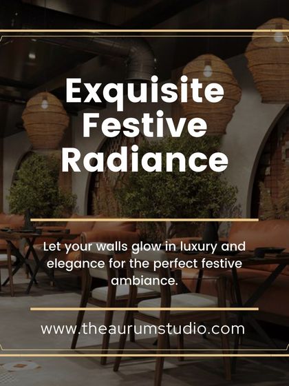 This image captures the exquisite festive radiance of a well-lit restaurant. The large wicker pendants create a warm, inviting ambiance, perfect for holiday gatherings.