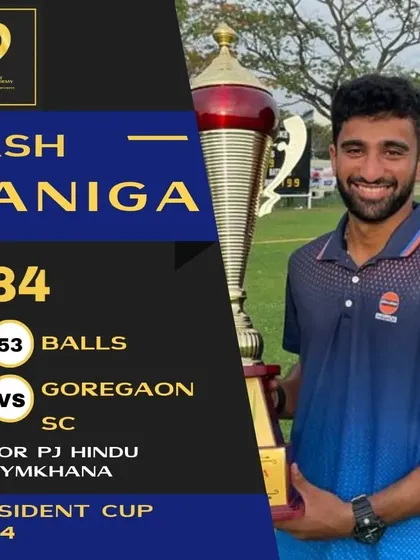 Jash Ganiga with a powerful knock of 84 in the President Cup 2024.