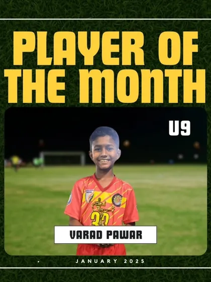 Varad Pawar, the U9 Player of the Month for January 2025.