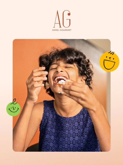 Happiness is good food and great company. This joyful moment captures what my café is all about: creating smiles, one delicious bite at a time.