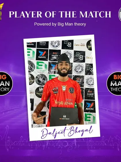 Daljeet Bhogal, another Player of the Match winner.