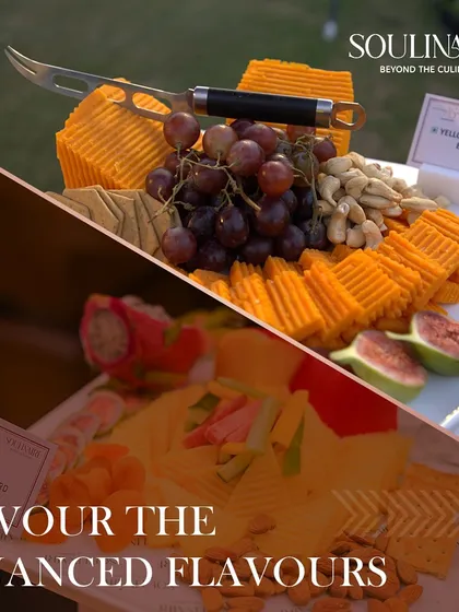 A collage showcasing the nuanced flavours of our cheese selections, from crinkle-cut cheddar to creamy Edam, paired with fresh grapes and figs.