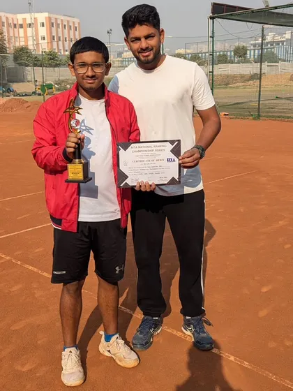 Sourush Ray won the Singles title of the AITA U14 Championship Series held in Gurgaon. I wish him many more wins to come.