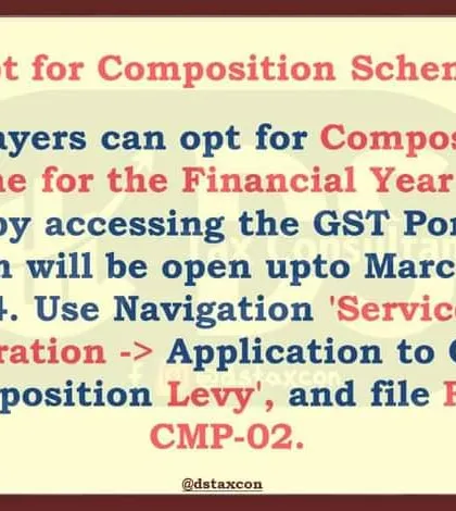 We provide timely and strategic guidance on GST compliance. This update regarding the option to join the GST Composition Scheme is an example of the actionable advice we offer businesses to optimize their tax strategy and ensure hassle-free filing.