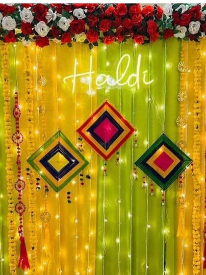 Shanaya Decorations - All-Inclusive Ceremony Packages (Haldi & Mehendi) Haldi Ceremony Backdrops photo 31