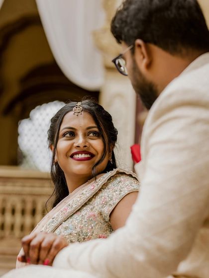 A happy photo from my engagement day. This look was all about feeling like the best version of myself, which is what I want for all my brides.