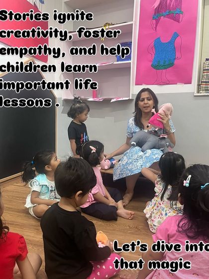 Stories ignite creativity, foster empathy, and help children learn important life lessons. In this picture, I'm using a doll to help tell a story, making the characters and their emotions more relatable.