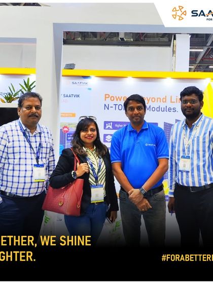 Our team at RenewX 2025, celebrating another successful day of building partnerships for a greener India.