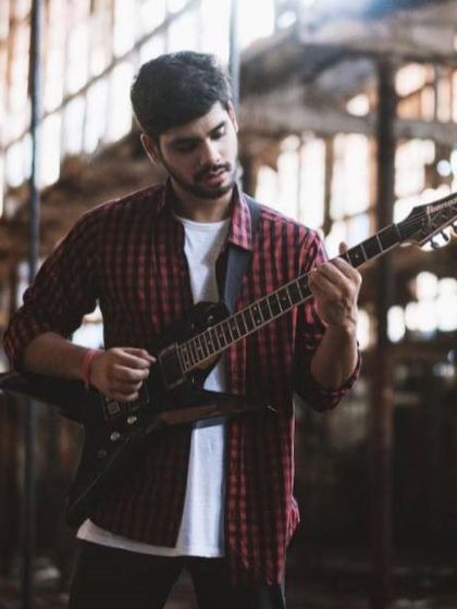 Jatin Talukdar, another one of our celebrated guitar maestros from Mumbai. Our connection with professional musicians ensures our students receive high-quality training and inspiration.