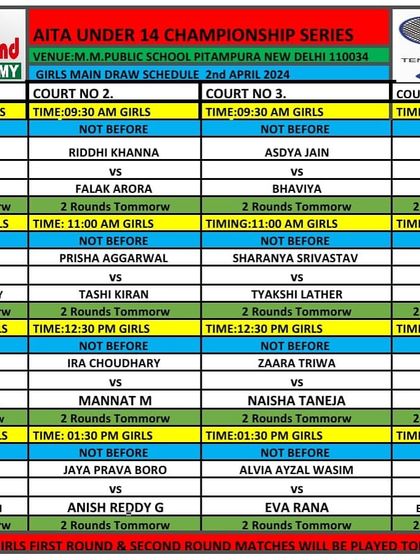 Tournament Schedules & Information photo 24