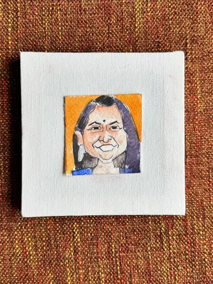A flat lay of my mini portrait of Swati.