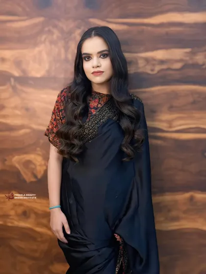 The complete look, exuding confidence and grace. Perfect for a formal event or a special celebration.