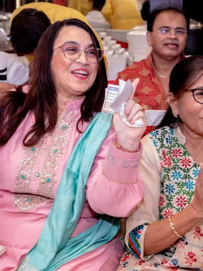 The joy on the guests' faces during the Musical Housie game at Parv's naming ceremony. It's a unique twist on a classic game that always gets a great reaction.