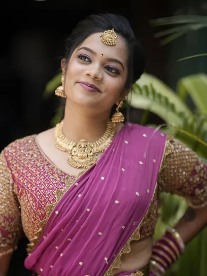 A thoughtful portrait of the bride.