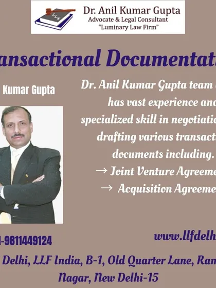 Our team possesses vast experience in transactional documentation. We specialize in the negotiation and drafting of critical legal documents such as Joint Venture and Acquisition Agreements, ensuring your commercial transactions are legally sound.