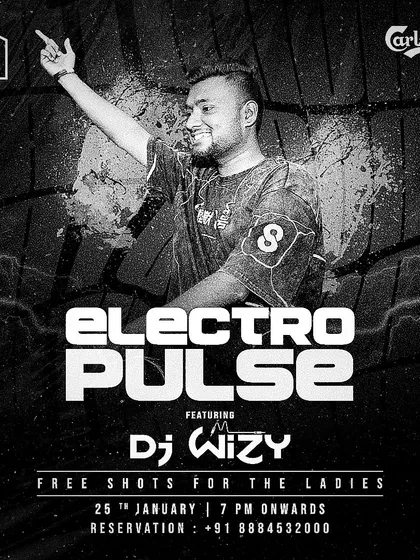 An early "Electro Pulse" event poster. I've been bringing EDM and commercial music to Bangalore's nightlife scene for years, and Loft38 was the perfect stage for it.