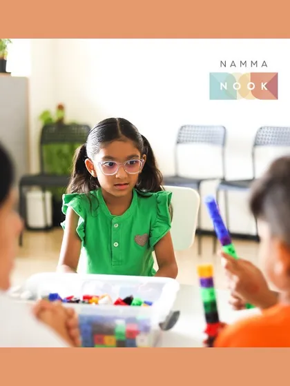 This moment captures the essence of my workshops. It's all about hands-on exploration and discovery. I use tools like these colorful blocks to help children build, create, and understand complex ideas like symmetry and patterns in a way that feels like play.
