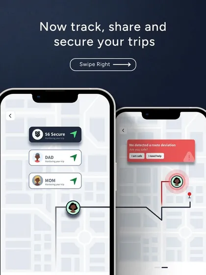 With the "Move" feature, you can track, share, and secure your trips. Share your live location with family or our professional command center to ensure a safe commute every time.