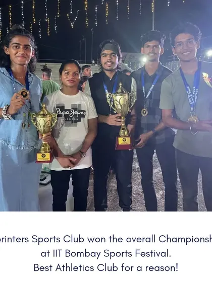 We celebrate team success. Winning the Overall Championship at the IIT Bombay Sports Festival is a testament to the collective hard work and talent of every single athlete in our club.