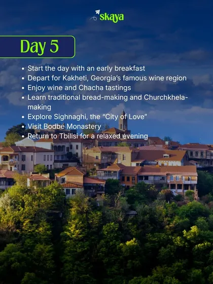 On Day 5 of our Georgia trip with Ashwini, we explore the wine region of Kakheti, learn to make traditional bread, and visit the "City of Love," Sighnaghi.