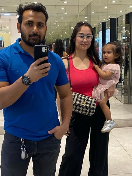 A family selfie with my husband and daughter. I love capturing these simple moments when we are all together.