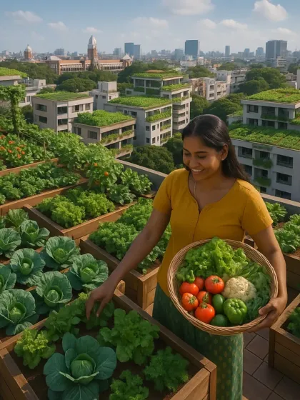 Imagine Namma Chennai looking this green, with every terrace growing fresh, toxin-free food. This is the vision that drives us. We can help you set up your own terrace farm, and it's easier than you think.
