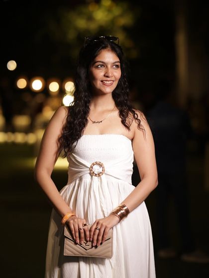 A happy, confident shot in the white dress. My ultimate goal is to make my clients feel this good in their clothes.