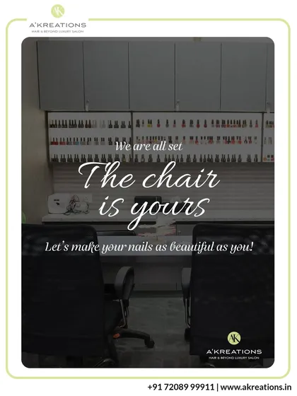 Artistry awaits at our nail station. We are fully prepared to craft your spooky, chic, or playful nail designs.
