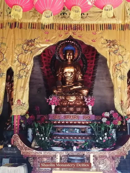 The deities within the Shaolin Monastery. These figures represent the spiritual foundation of the temple and are an important part of our meditation and faith.