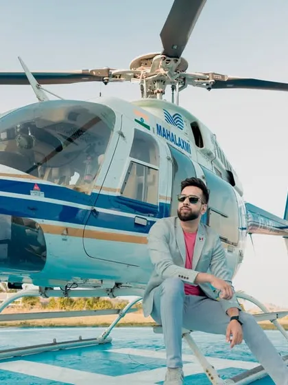 For the couple that dreams bigger, your love story can take flight. I offer exclusive pre-wedding shoots with helicopters and private jets in Pune, creating a backdrop that is as grand and adventurous as your love. This is more than a photoshoot; it's an unforgettable experience.