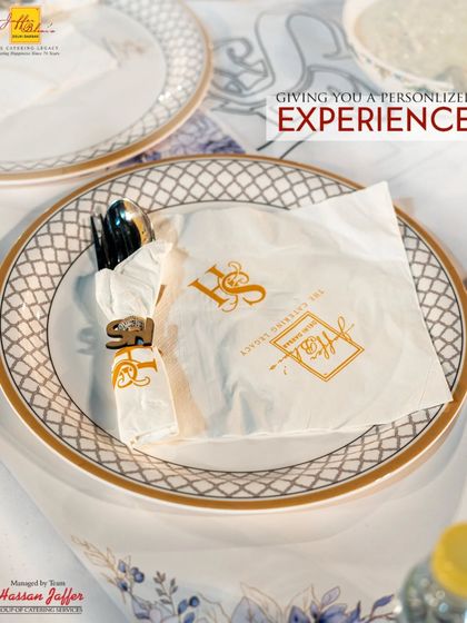 Another example of our personalized experience, with custom napkins and elegant tableware that elevate the dining setup.