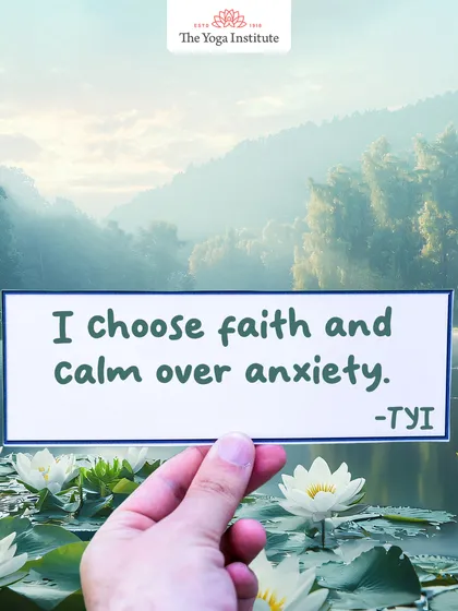 "I choose faith and calm over anxiety." Faith and calm are powerful tools that help shift the mind from anxiety to a state of inner strength and peace.