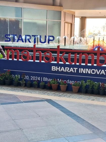 Here I am at the Startup Mahakumbh in New Delhi. This event was a fantastic opportunity to connect with innovators and share the story of Aamani's Crochet on a national stage.