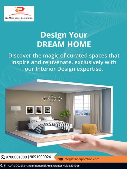 A graphic holding a 3D model of a bedroom, symbolizing our ability to design your dream home. It represents our expertise in curating spaces that inspire and rejuvenate.