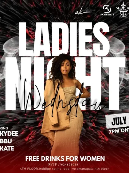 Another "Ladies Night Wednesday" flyer for Indigo XP, showing my regular appearance at this popular event.